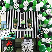 APERIL Globos Verde Blancos Negros Fútbol Globo Kit de Guirnalda 94 Globos Arco Globos de Helio para 1 Año Selva Fiestas…